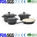 4PCS Enamel Cast Iron Cookware Set in Four Colors